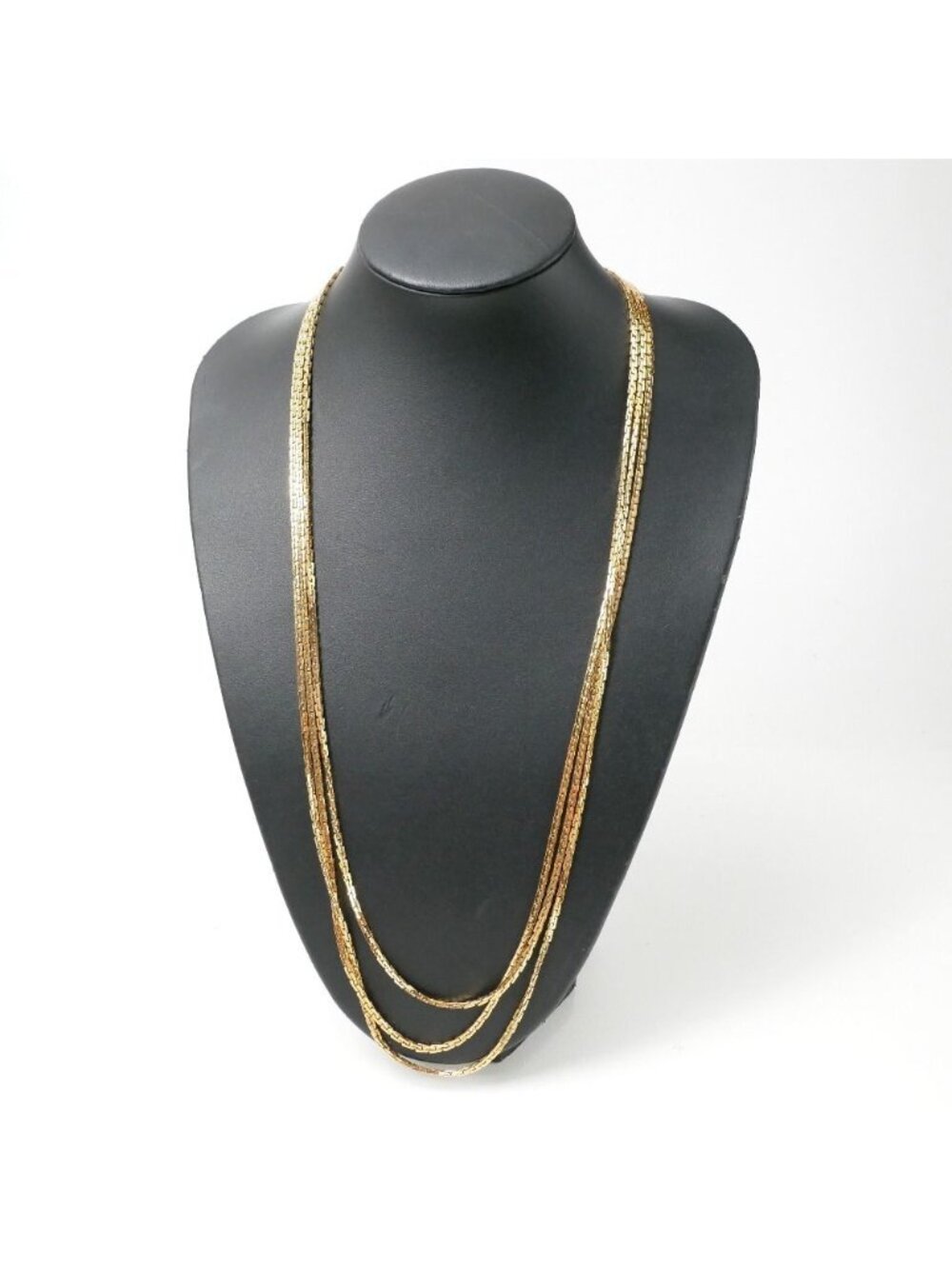 Dior Vintage Necklace Triple Gold Colored
